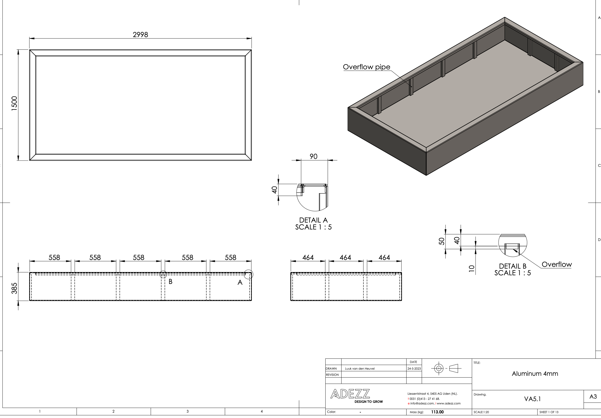 Adezz I Teich aus Aluminium