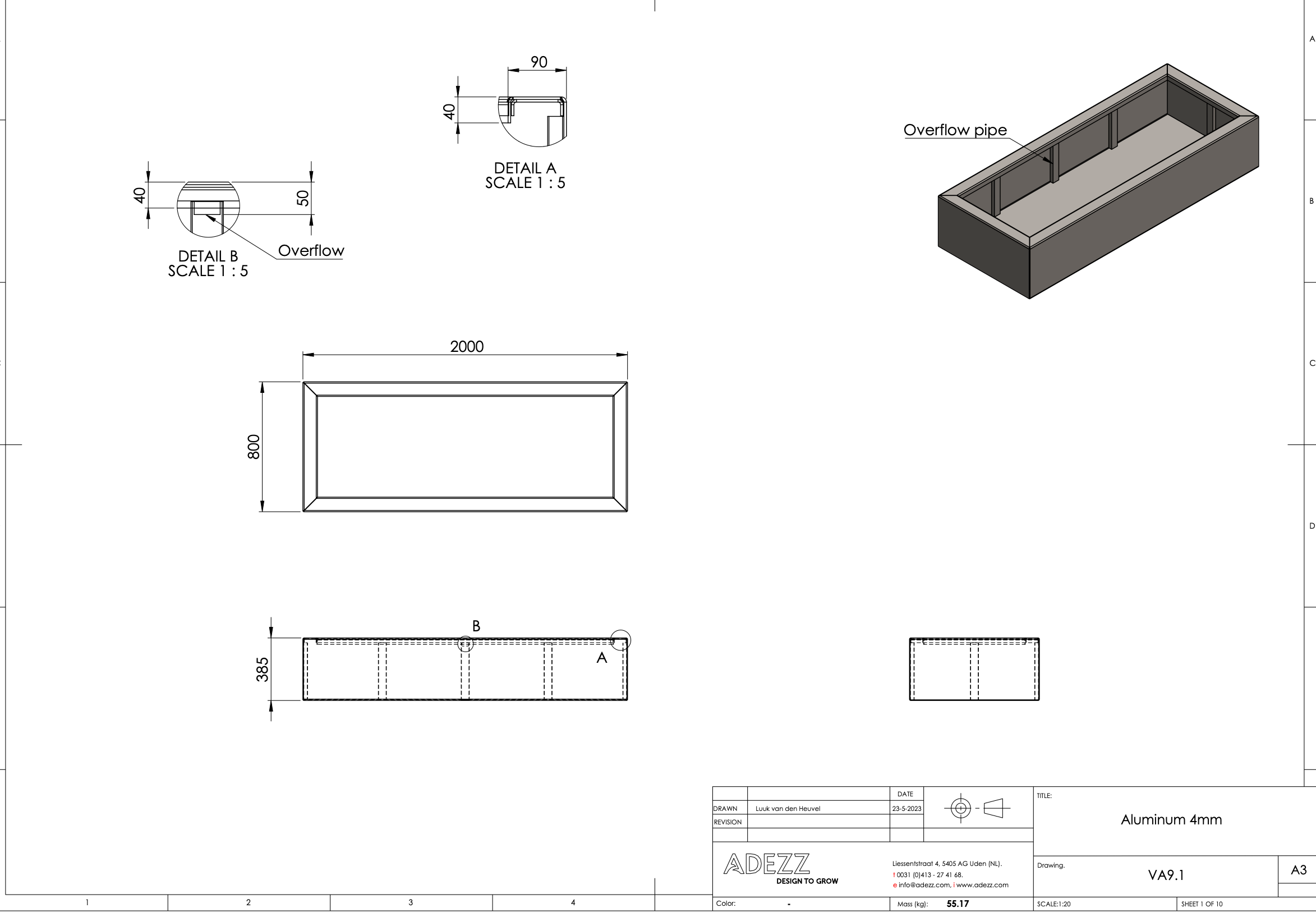 Adezz I Teich aus Aluminium