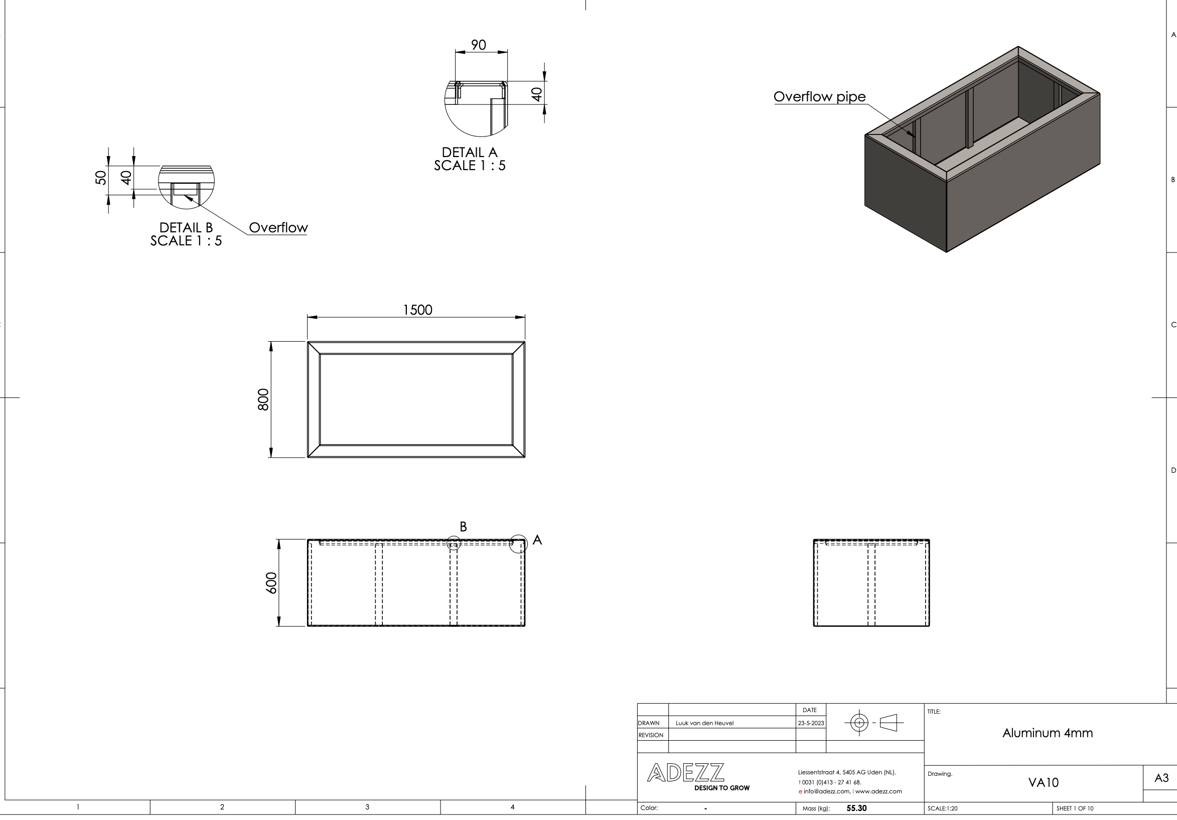 Adezz I Teich aus Aluminium