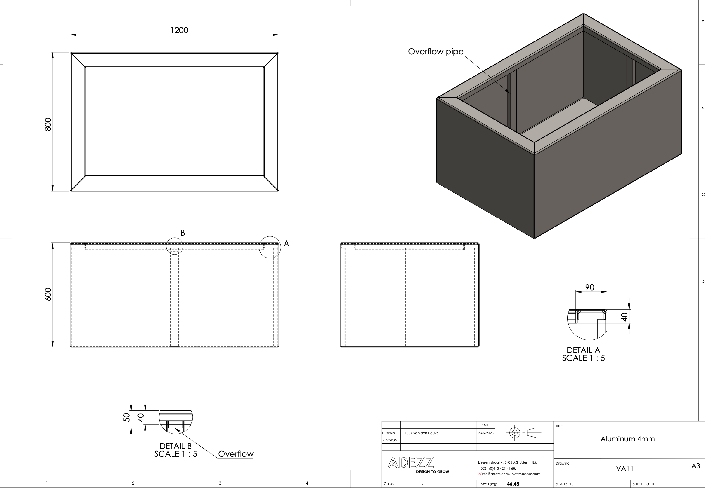 Adezz I Teich aus Aluminium