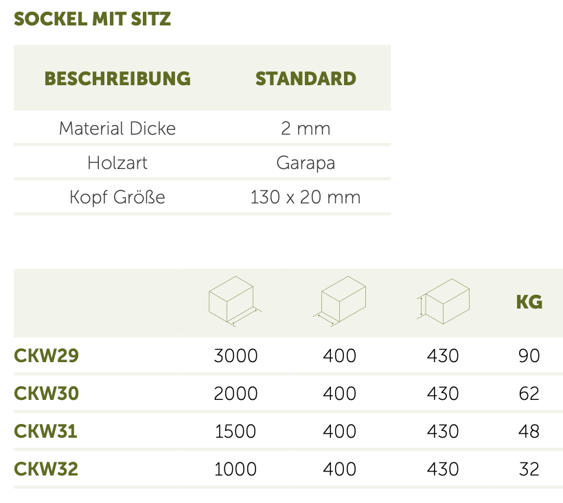 Adezz I Sockel mit Sitz