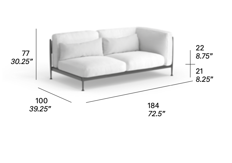 expormim I Obi Abschlusssofa rechts