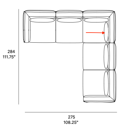 expormim I Obi Dekokissen für Ecksitzgruppe