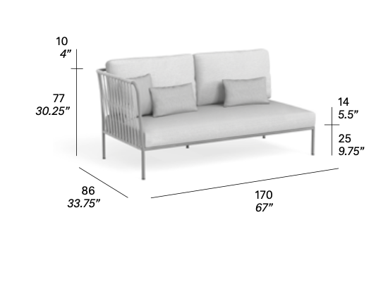 expormim I Nido Armlehnensofa links 170 cm