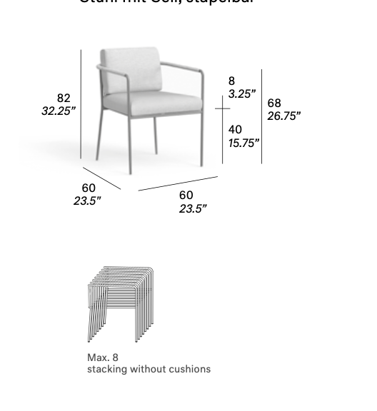 expormim I Nido Armlehnenstuhl, 2er Set