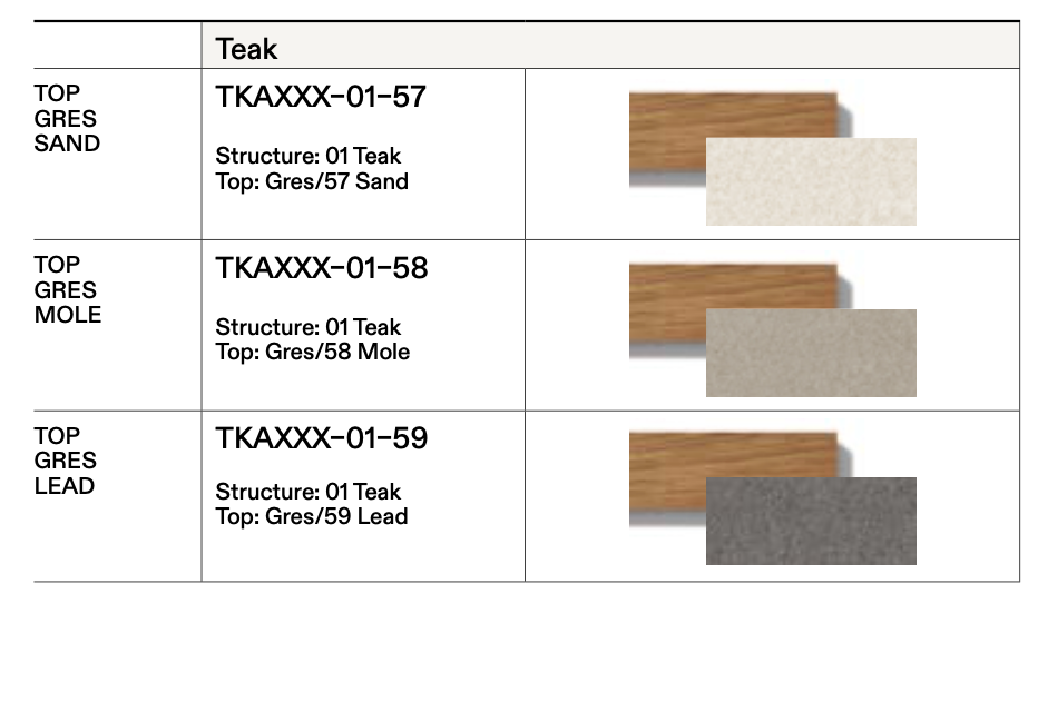 Roda I Teka Table 243 cm, rectangular