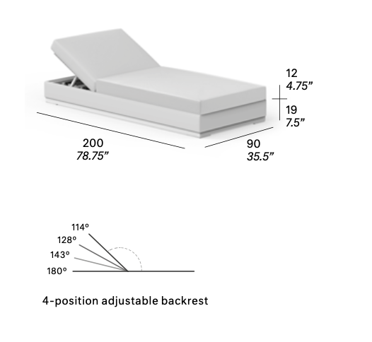 expormim I Slim Sonnenliege 90 cm