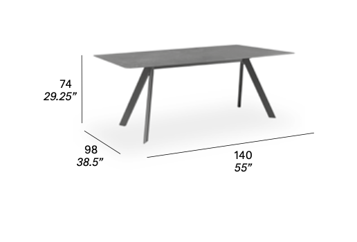 expormim I Atrivm Esstisch 140 cm, rechteckig