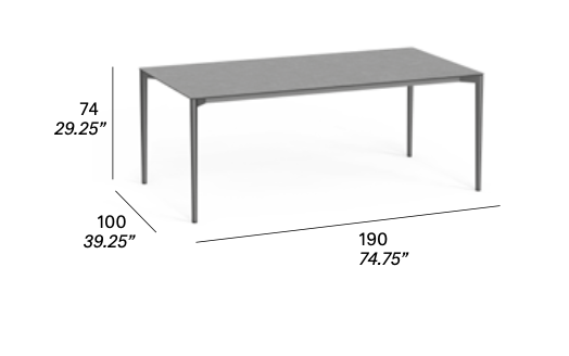 expormim I Nude Esstisch 190 cm, rechteckig
