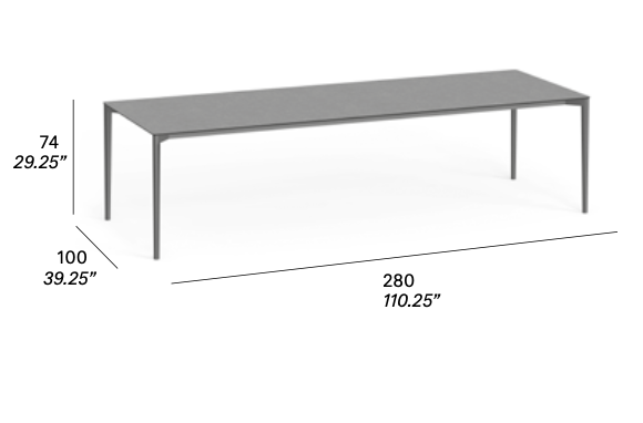 expormim I Nude Esstisch 280 cm, rechteckig