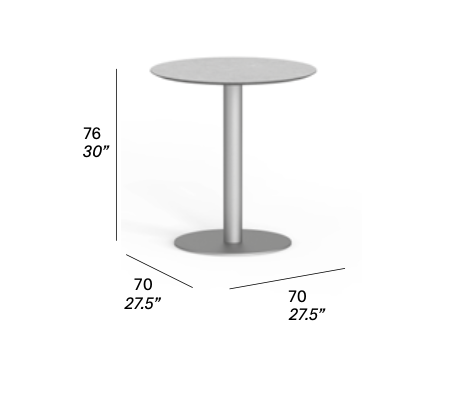 expormim I Flamingo Bistrotisch 70 cm, rund