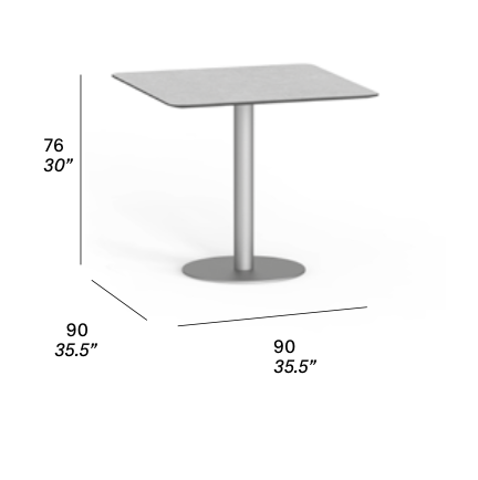 expormim I Flamingo Bistrotisch 90 cm, quadratisch