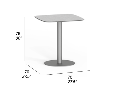expormim I Flamingo Bistrotisch 70 cm, elliptisch
