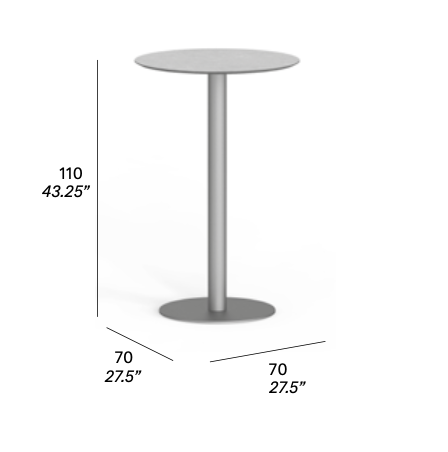 expormim I Flamingo bar table 70 cm, round