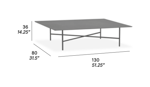 expormim I Grada Loungetisch 130 cm, rechteckig