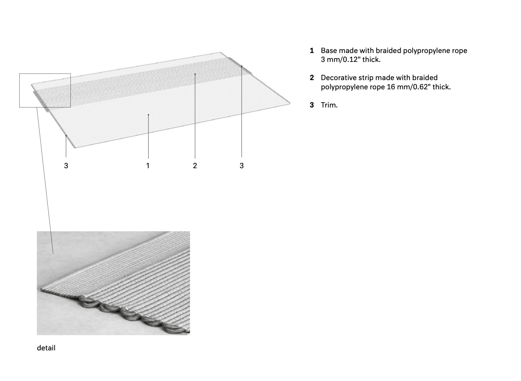 expormim I Link Outdoorteppich 170 cm, quadratisch