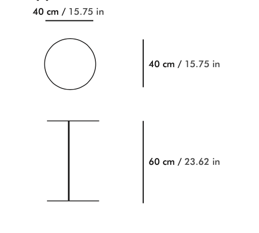 Ego Paris I Beistelltisch 40 cm, rund