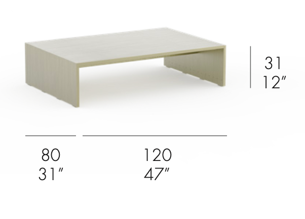 Gandia Blasco I GB Modular Loungetisch 120 cm, rechteckig