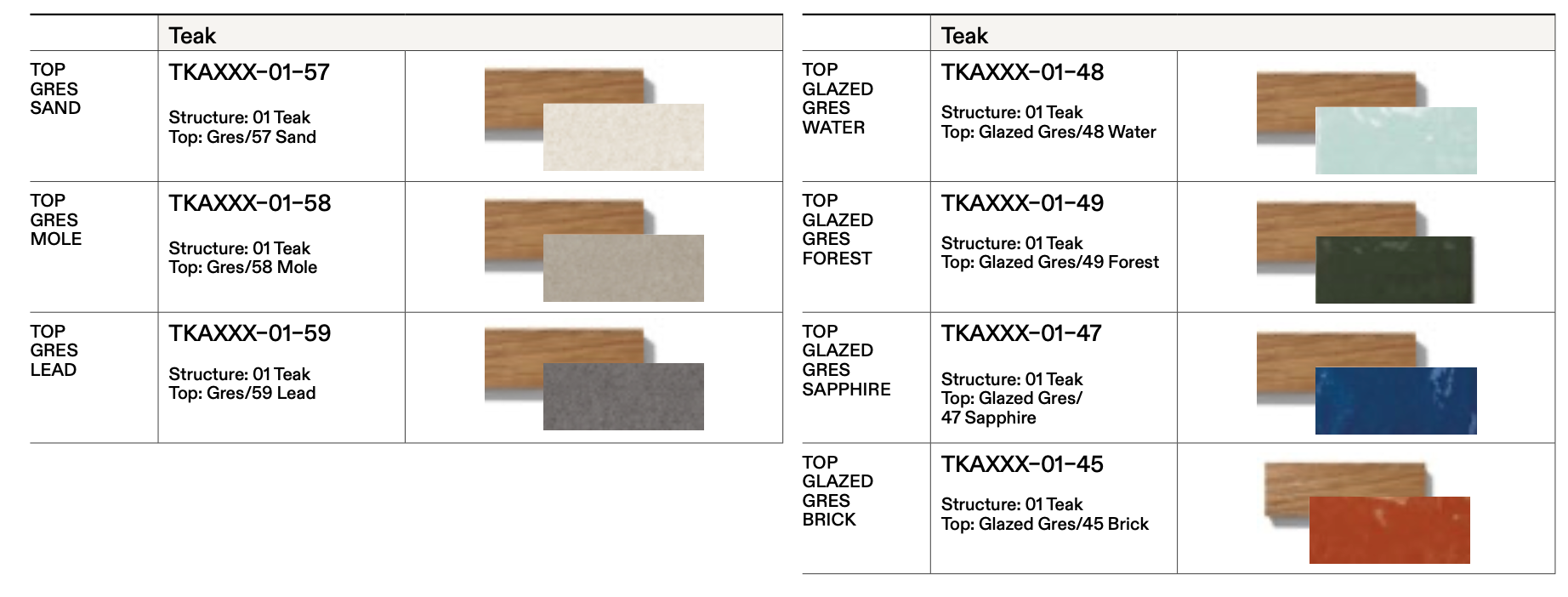 Roda I Teka low table 82 cm, square