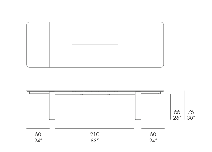 Gandia Blasco I Bosc Esstisch 240/360 cm, ausziehbar