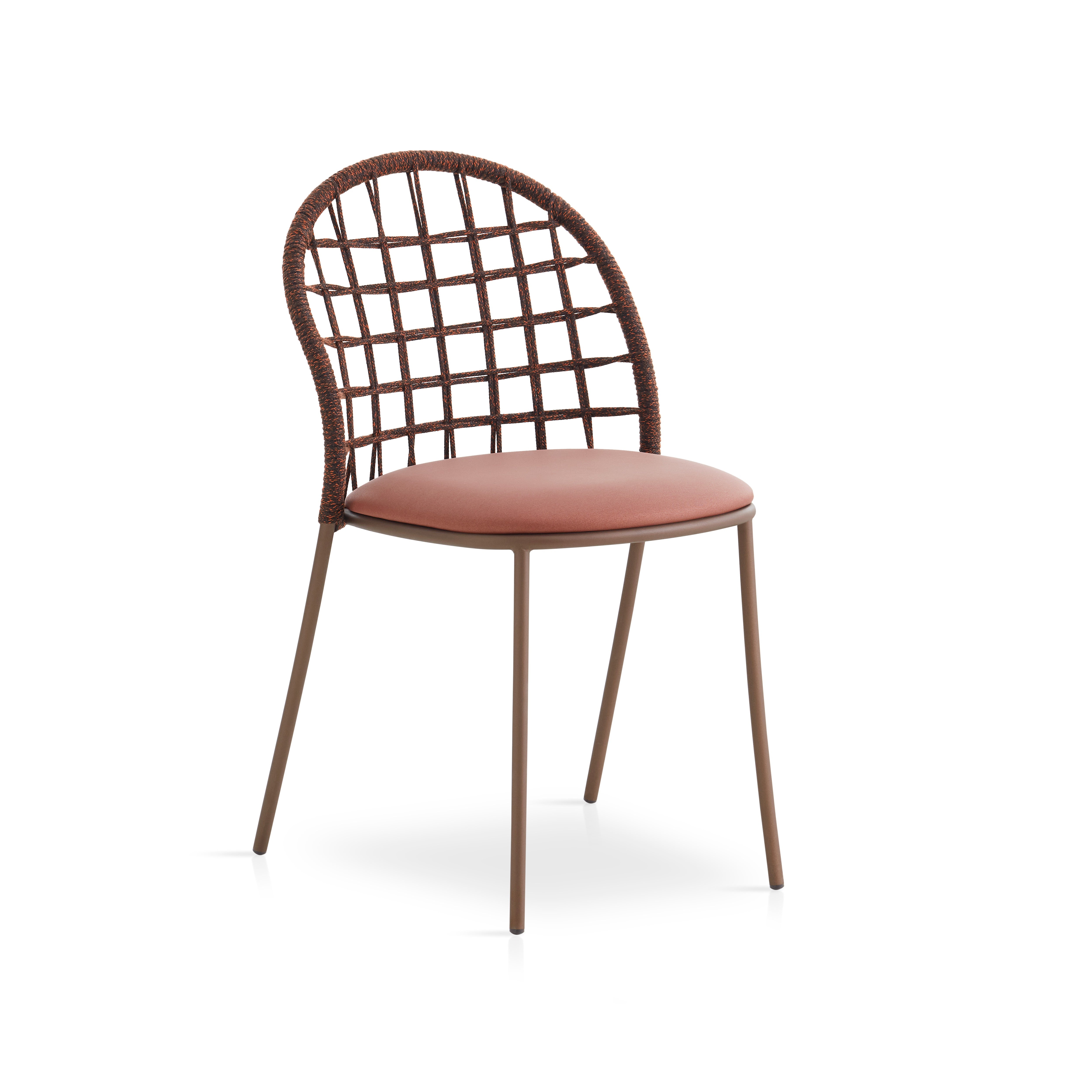 expormim I Petale Stuhl mit Seil im Gittermuster, 2er Set