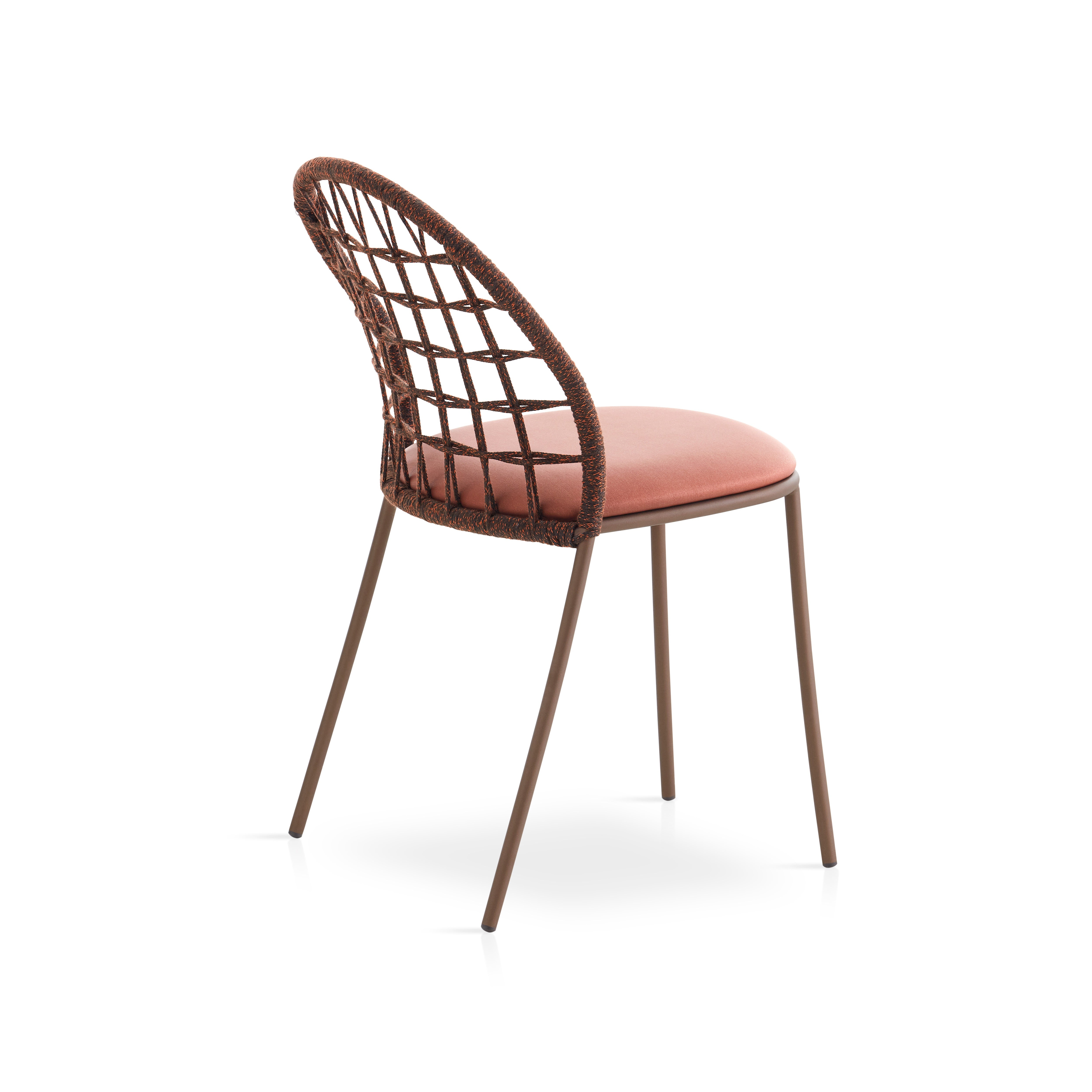 expormim I Petale Stuhl mit Seil im Gittermuster, 2er Set