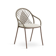 expormim I Petale Armlehnenstuhl mit Seil im Rautenmuster, 2er Set