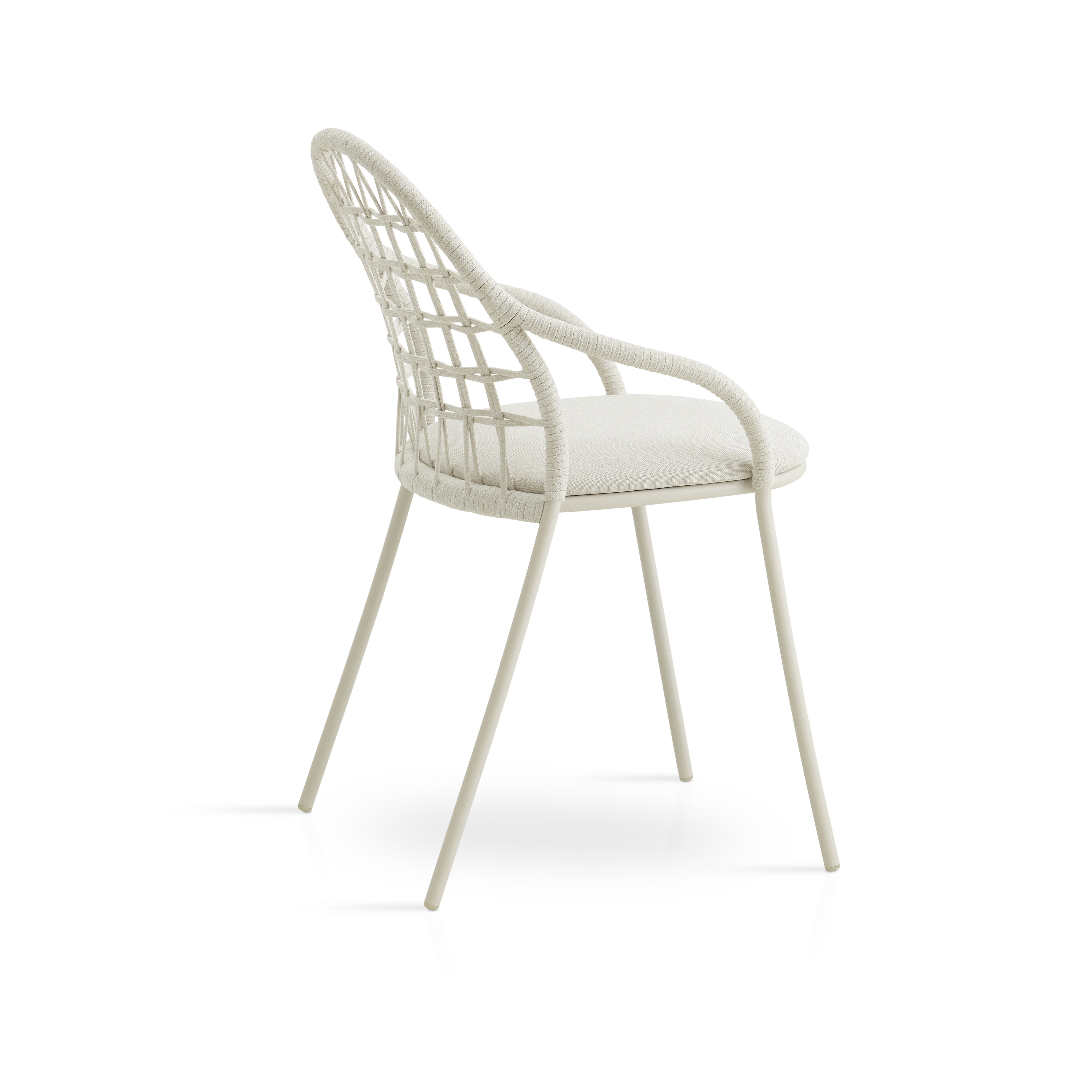 expormim I Petale Armlehnenstuhl mit Seil im Gittermuster, 2er Set