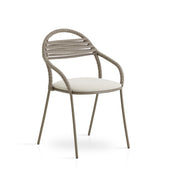 expormim I Petale Armlehnenstuhl mit Seil im horizontalen Muster, 2er Set