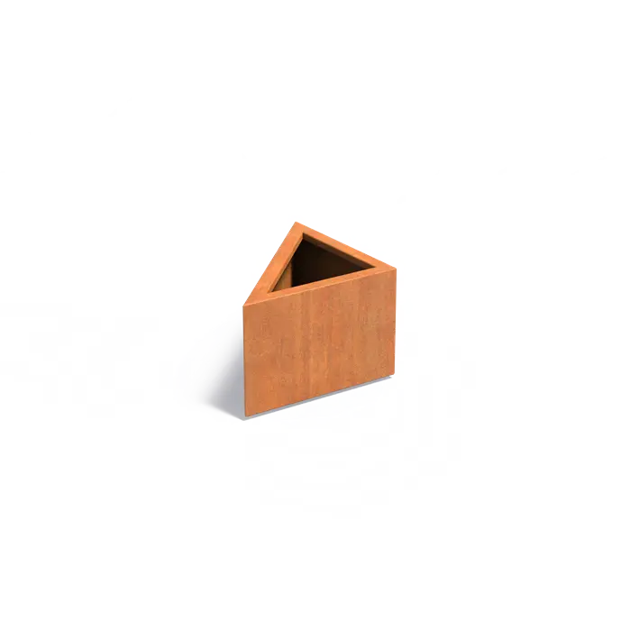 Adezz I Triangle Pflanzgefäß aus Cortenstahl