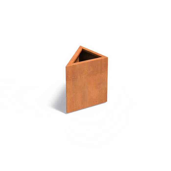 Adezz I Triangle Pflanzgefäß aus Cortenstahl