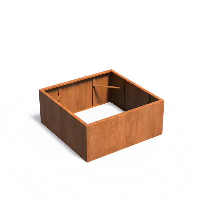 Adezz I Carrez Umrandung aus Cortenstahl ohne Boden, quadratisch