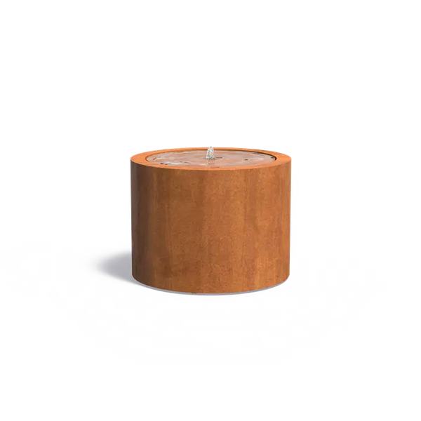 round water table made of Corten steel 