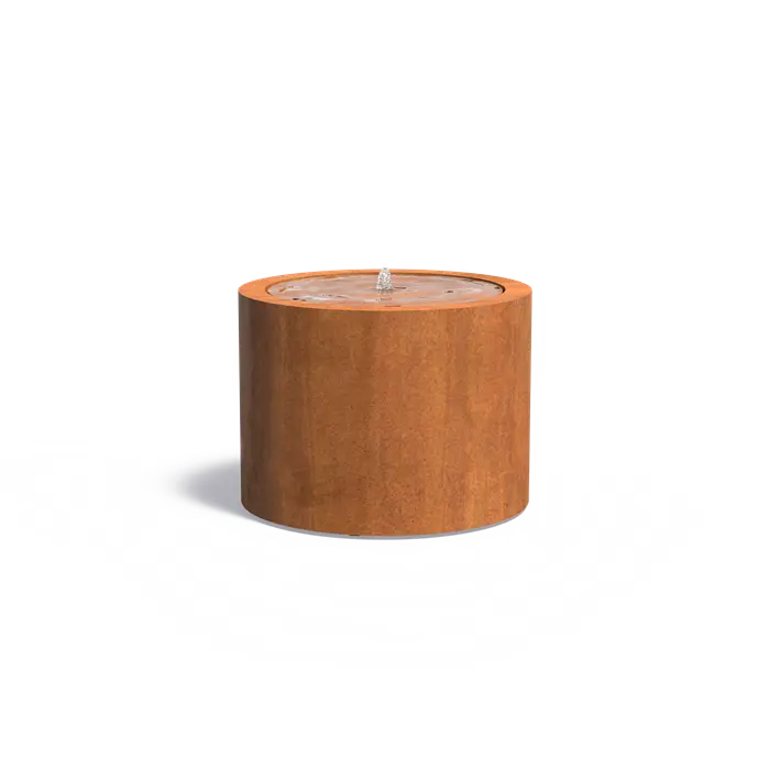 Adezz I Wassertisch aus Cortenstahl, rund