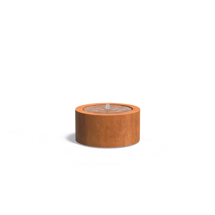 Adezz I Wassertisch aus Cortenstahl, rund