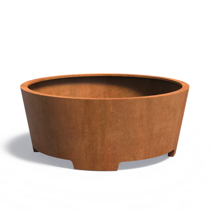 Adezz Conic planter made of Corten steel with feet 