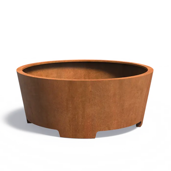 Adezz Conic planter made of Corten steel with feet 