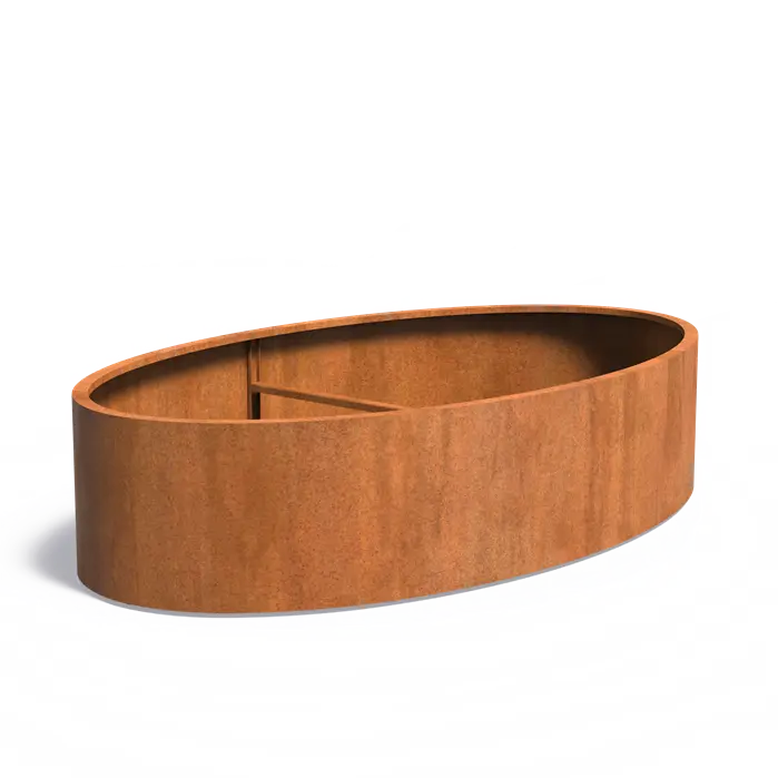 Adezz I Ellipse Pflanzgefäß aus Cortenstahl