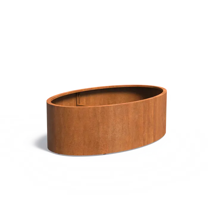 Adezz I Ellipse Pflanzgefäß aus Cortenstahl