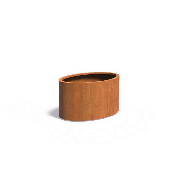 Adezz I Ellipse Pflanzgefäß aus Cortenstahl