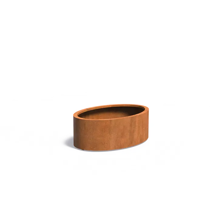 Adezz I Ellipse Pflanzgefäß aus Cortenstahl