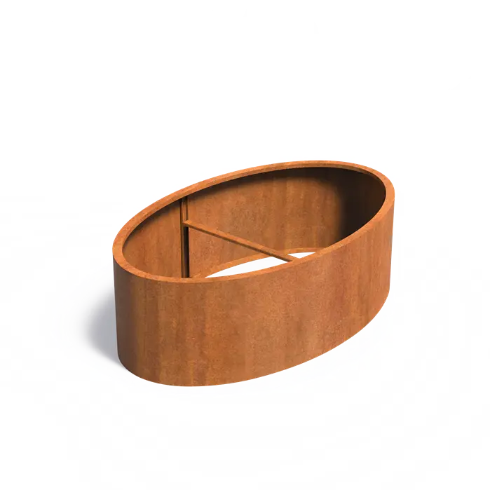 Adezz Ellipse planter made of Corten steel without base 