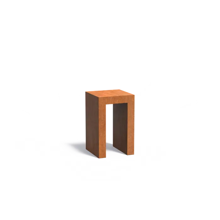 Adezz I Sockel U-Form aus Cortenstahl