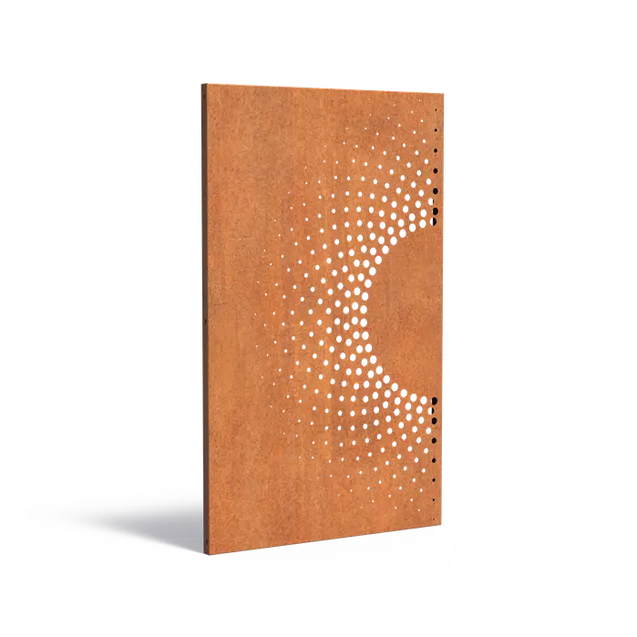 Adezz I Paneele aus Cortenstahl Sonnenmuster