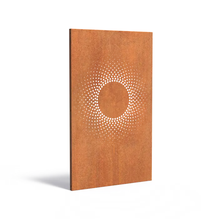 Adezz I Paneele aus Cortenstahl Sonnenmuster