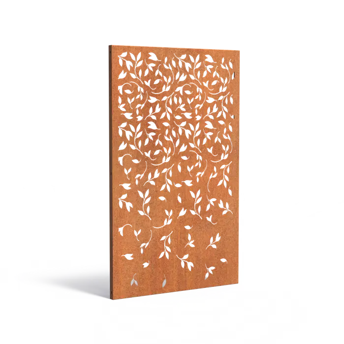 Die ADEZZ-Paneele aus Cortenstahl bieten eine wetterfeste, langlebige Lösung für Gärten.
