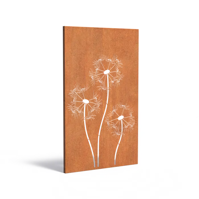 Adezz I Paneele aus Cortenstahl Blumenmuster