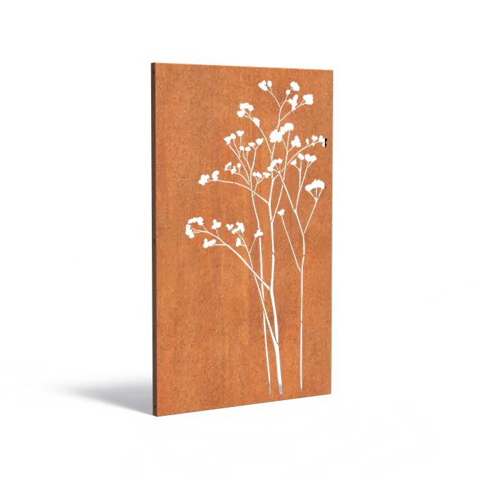 Adezz I Paneele aus Cortenstahl Blumenmuster