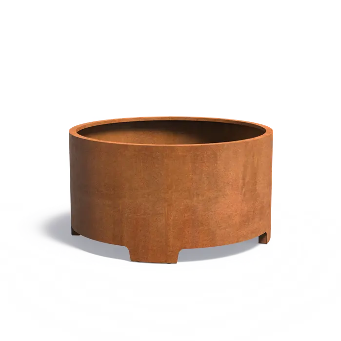 Adezz I Circum Pflanzgefäß aus Cortenstahl mit Füßen