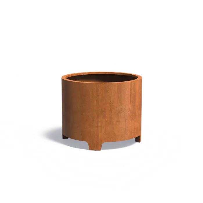 Adezz I Circum Pflanzgefäß aus Cortenstahl mit Füßen